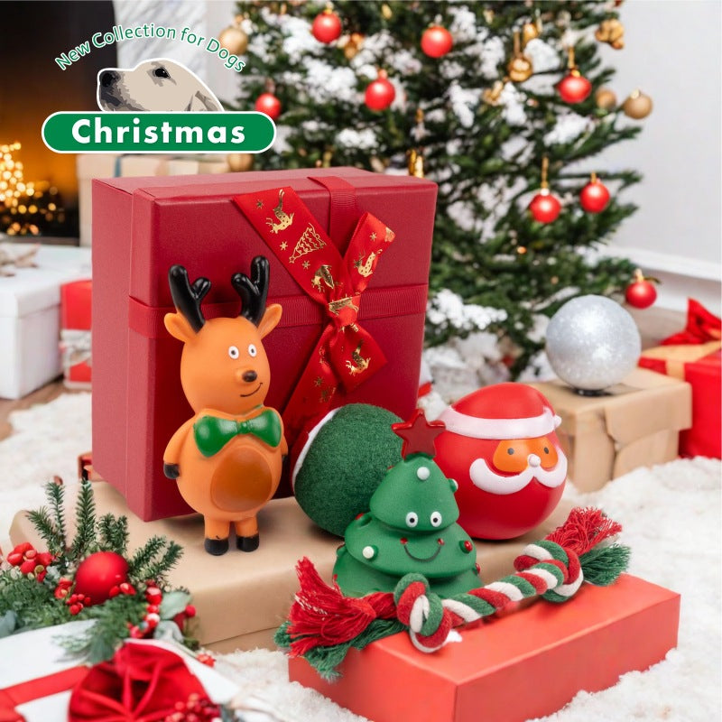 Multi-Pack Christmas Dog Chew Toy