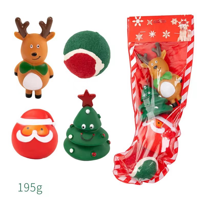 Multi-Pack Christmas Dog Chew Toy